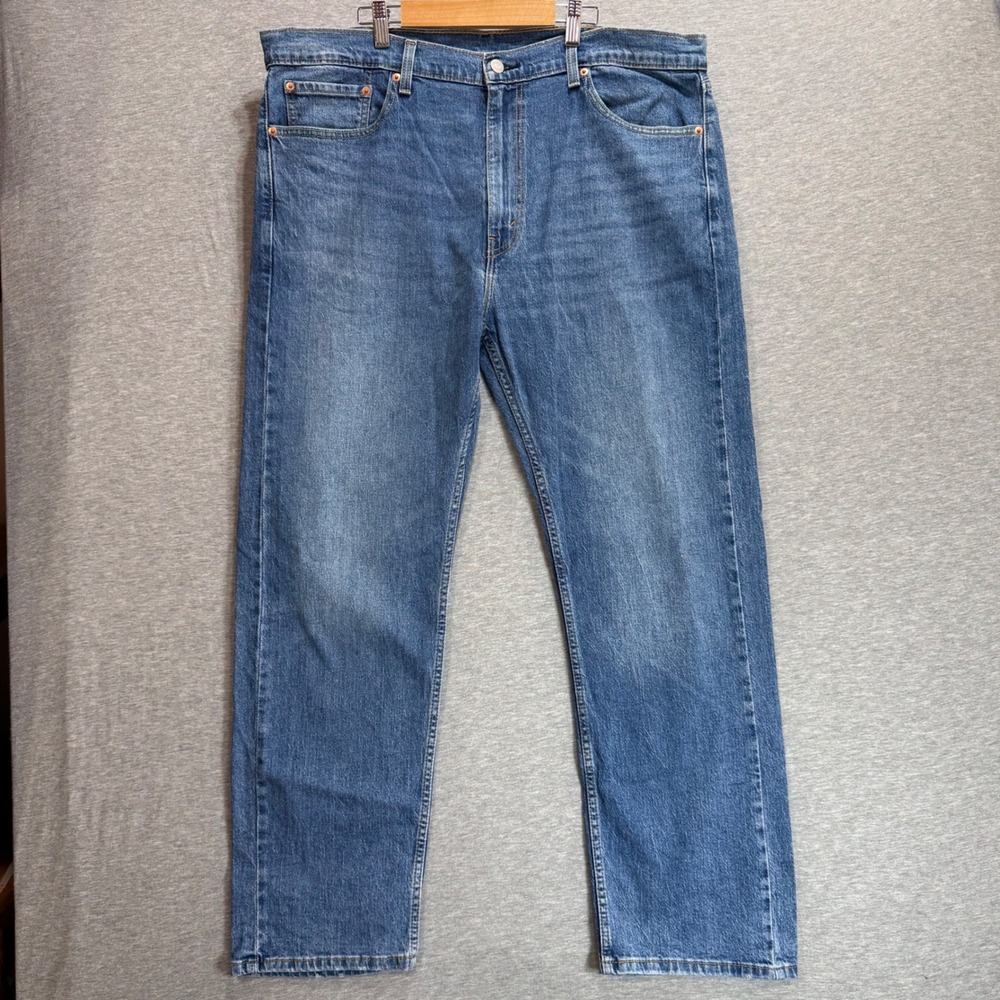 Levis 505 Regular Fit Jeans Mens 40x30 Blue Straight Leg Denim Pants Workwear